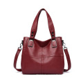 New fashion wild shoulder Messenger bag ladies large capacity sheepskin stitching soft leather bag